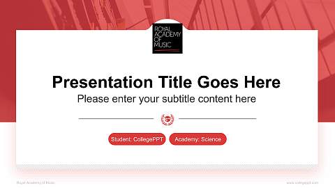 Royal Academy of Music National Scholarship Defense PPT Template