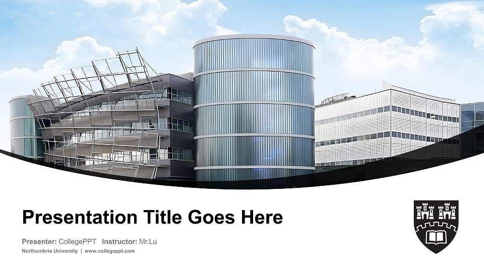 Northumbria University Course/Courseware Creation PPT Template16:9 ratio PPT effect preview image