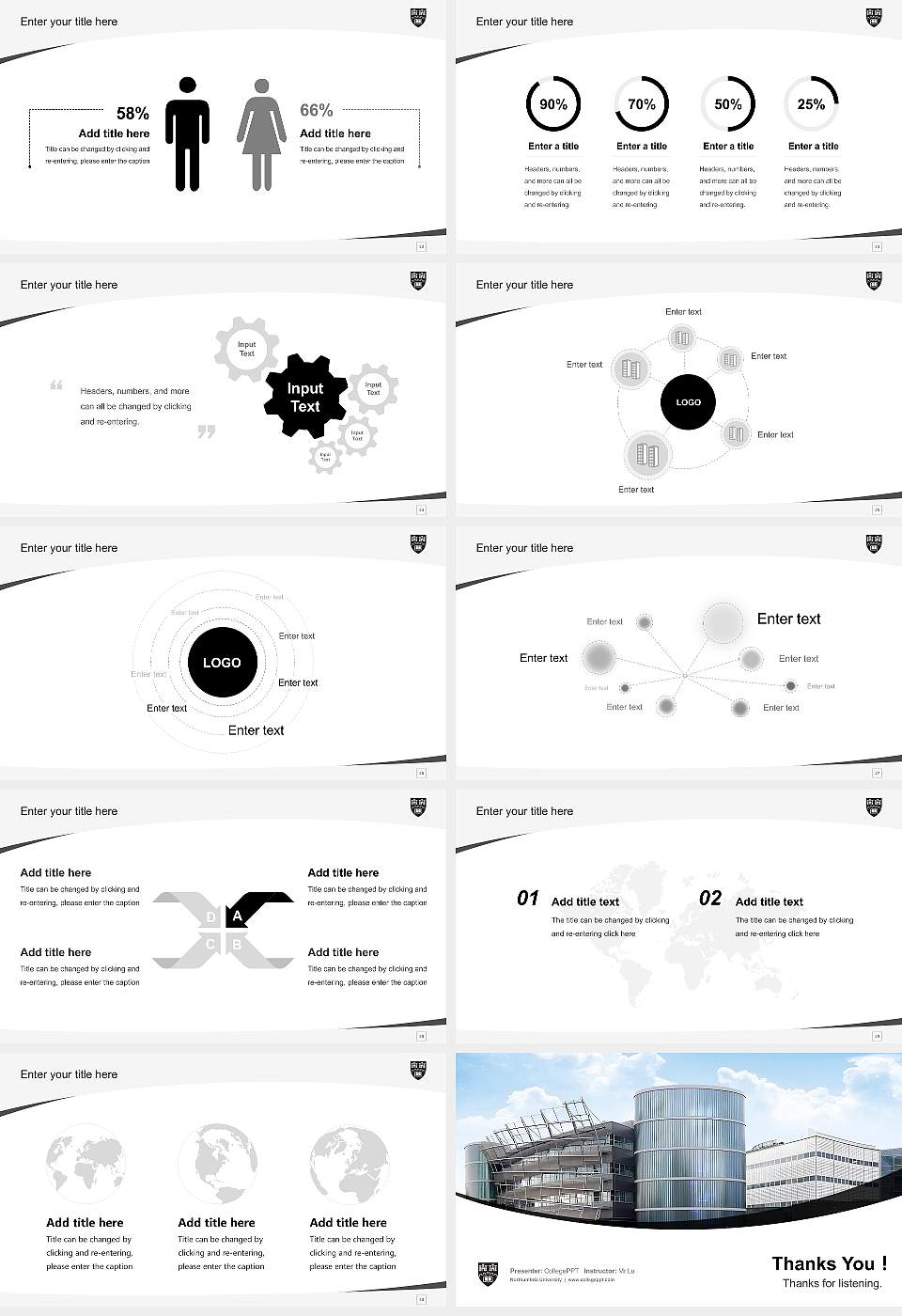 Northumbria University Course/Courseware Creation PPT Template16:9 ratio PPT effect preview image4