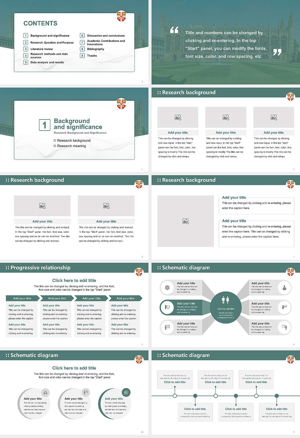 University of Cambridge Graduation Thesis Defense PPT Template16:9 ratio PPT effect preview image2