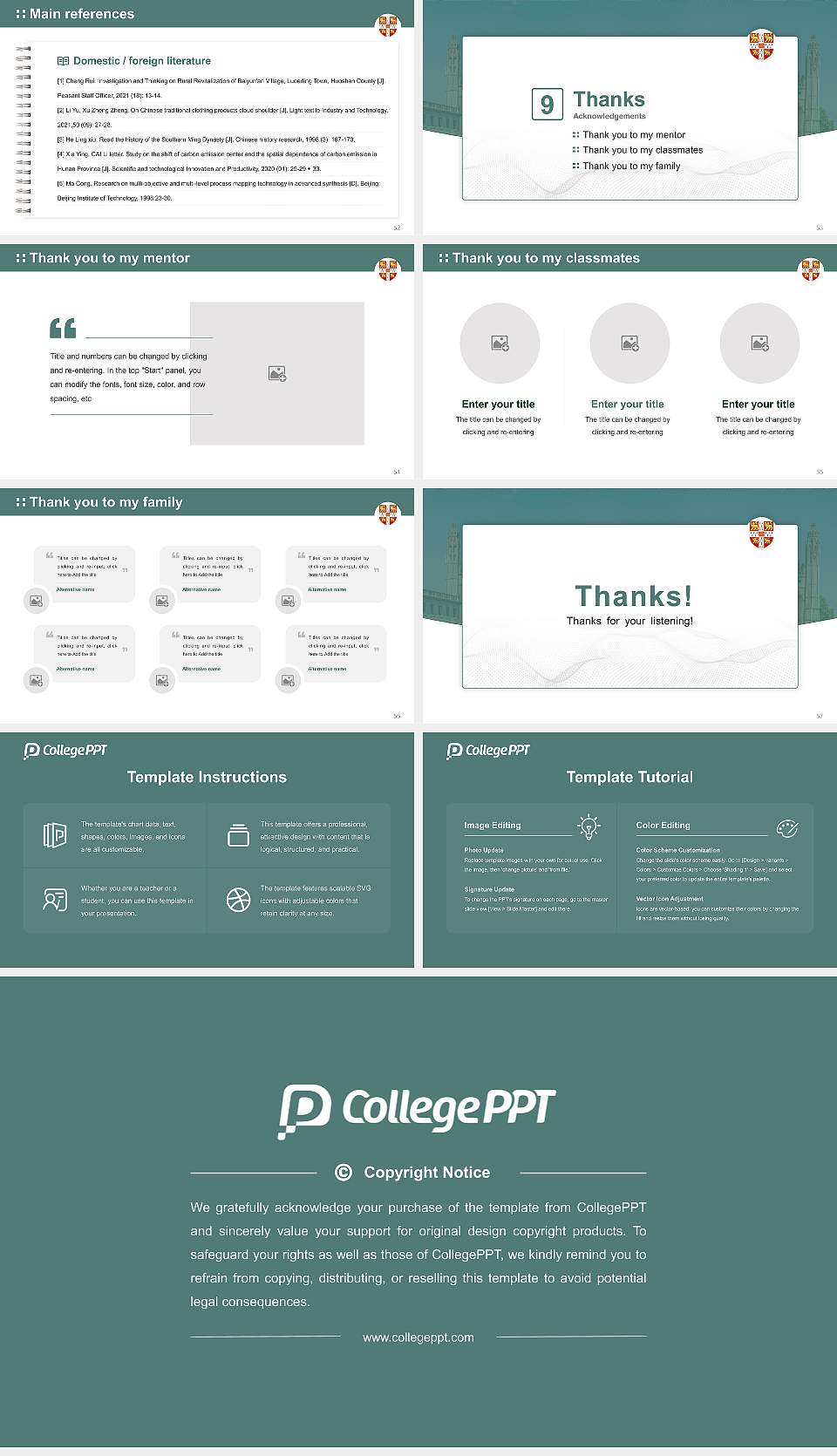 University of Cambridge Graduation Thesis Defense PPT Template16:9 ratio PPT effect preview image7