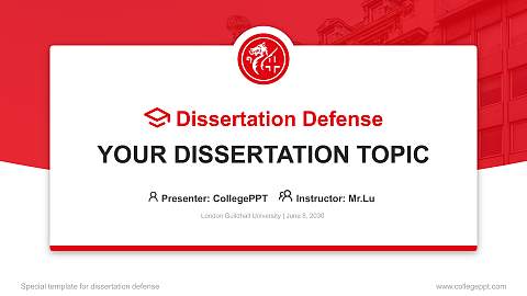 London Guildhall University Graduation Thesis Defense PPT Template