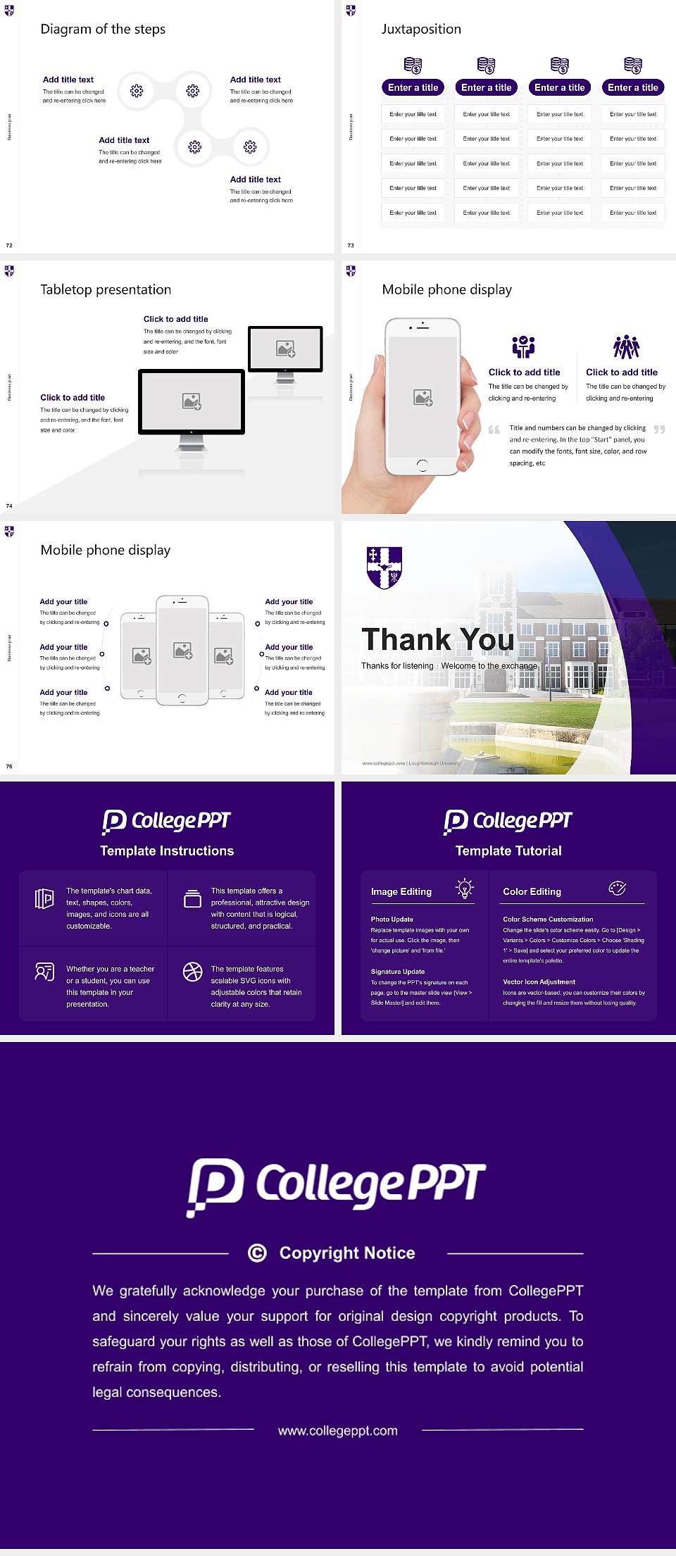Loughborough University Competition/Entrepreneurship Contest PPT Template4:3 ratio PPT effect preview image9