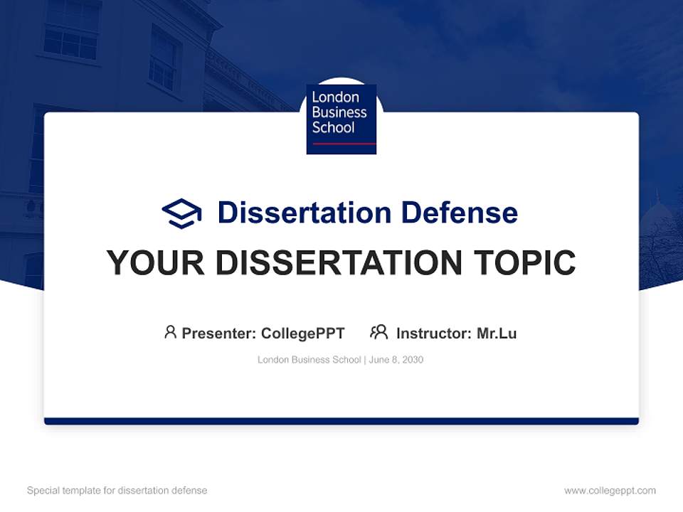 London Business School Graduation Thesis Defense PPT Template4:3 ratio PPT effect preview image7