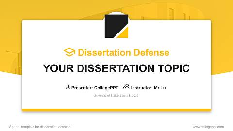 University of Suffolk Graduation Thesis Defense PPT Template