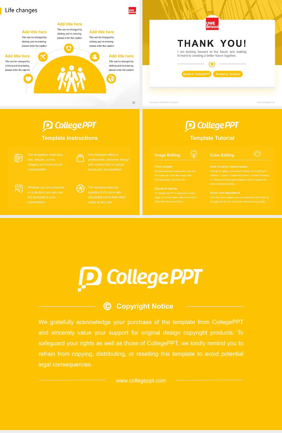 University of the West of England National Scholarship Defense PPT Template4:3 ratio PPT effect preview image4