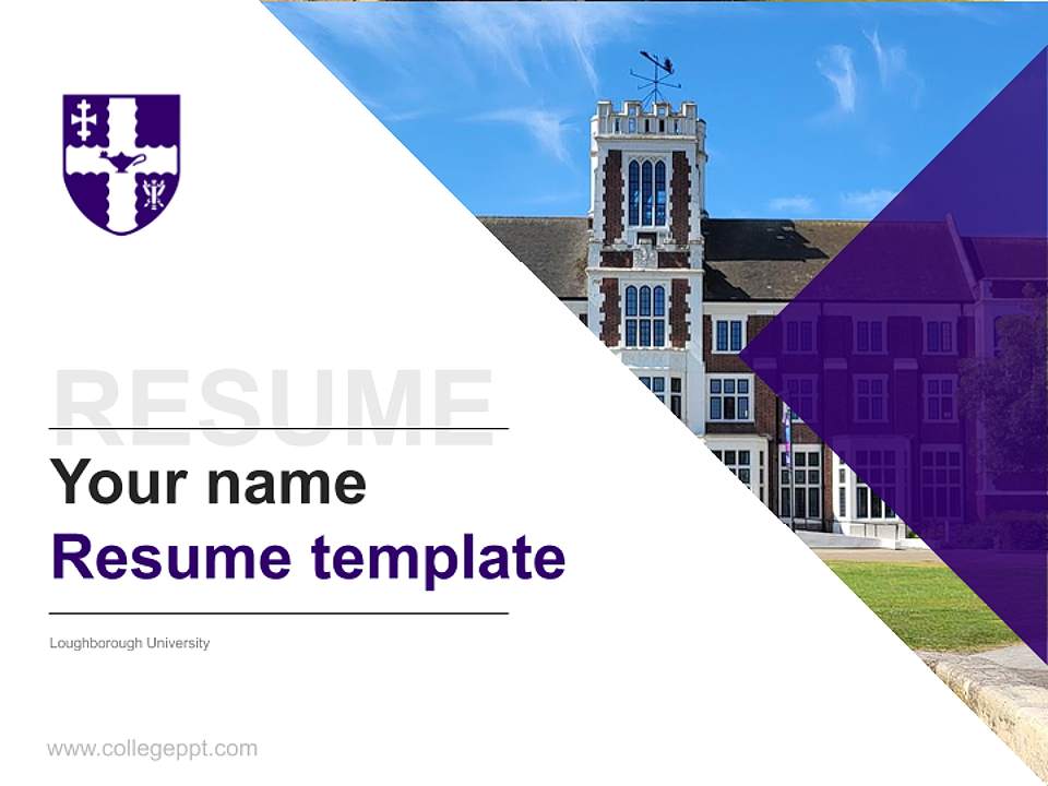 Loughborough University Resume PPT Template4:3 ratio PPT effect preview image5