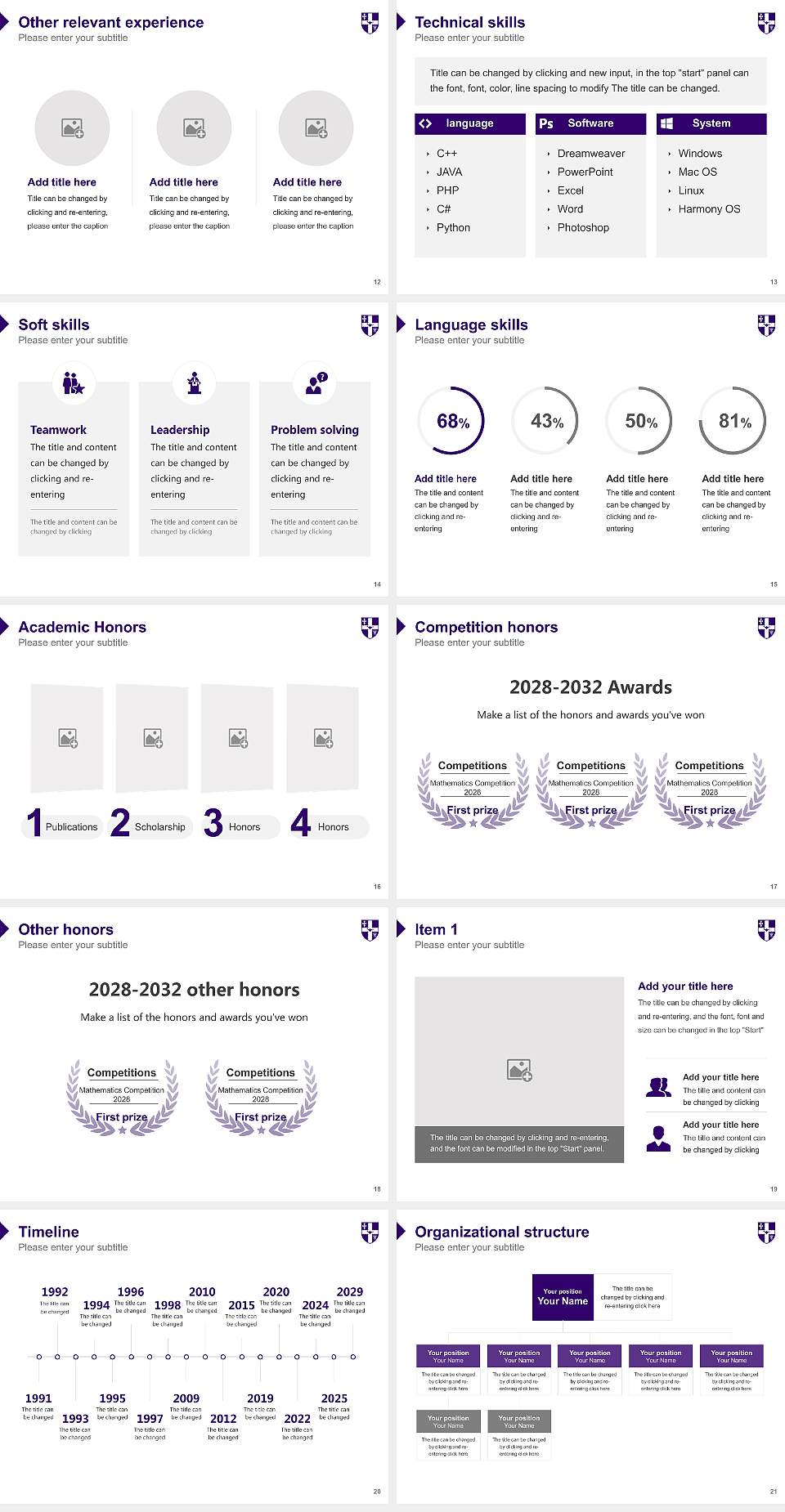 Loughborough University Resume PPT Template4:3 ratio PPT effect preview image3
