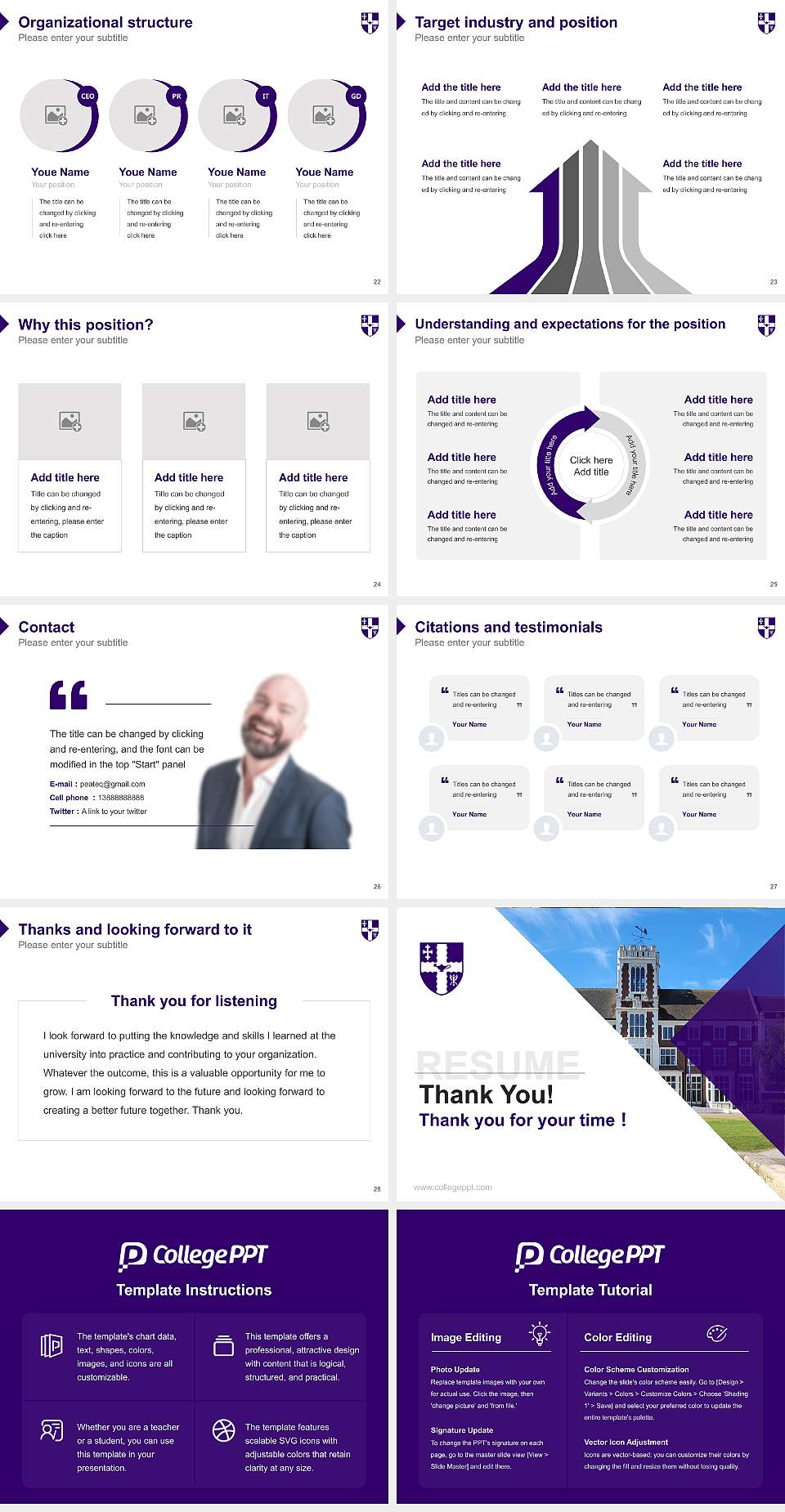 Loughborough University Resume PPT Template4:3 ratio PPT effect preview image4