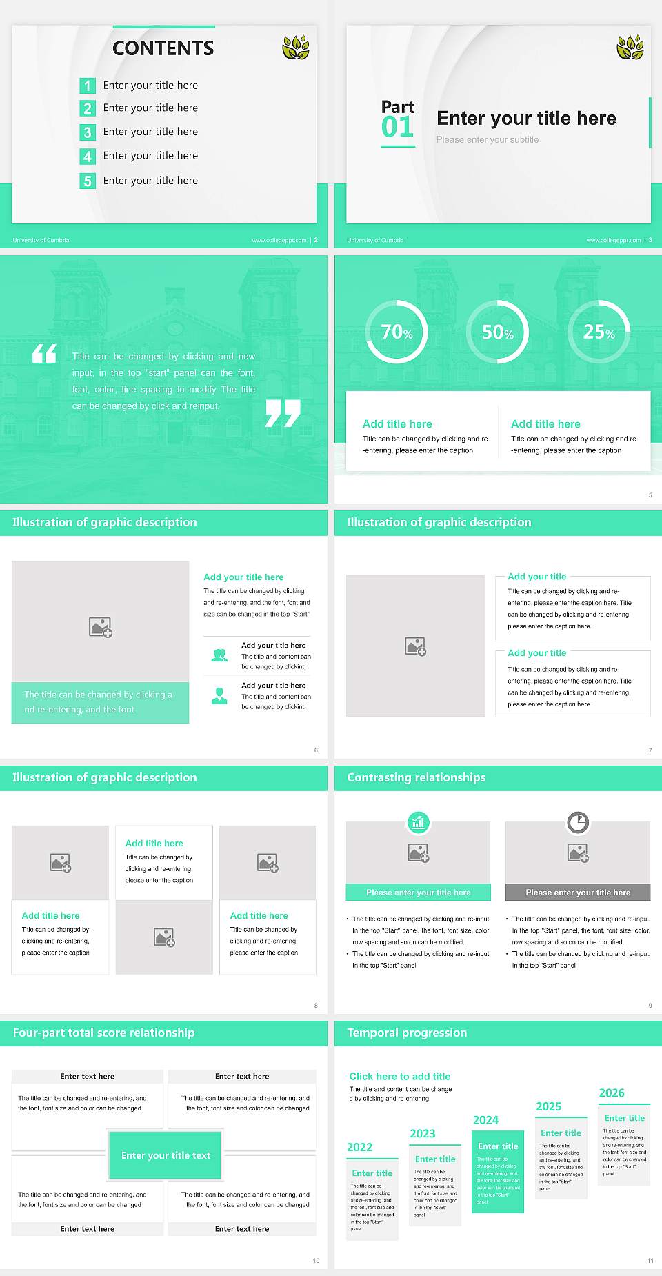 University of Cumbria Thesis Proposal/Graduation Defense PPT Template4:3 ratio PPT effect preview image2