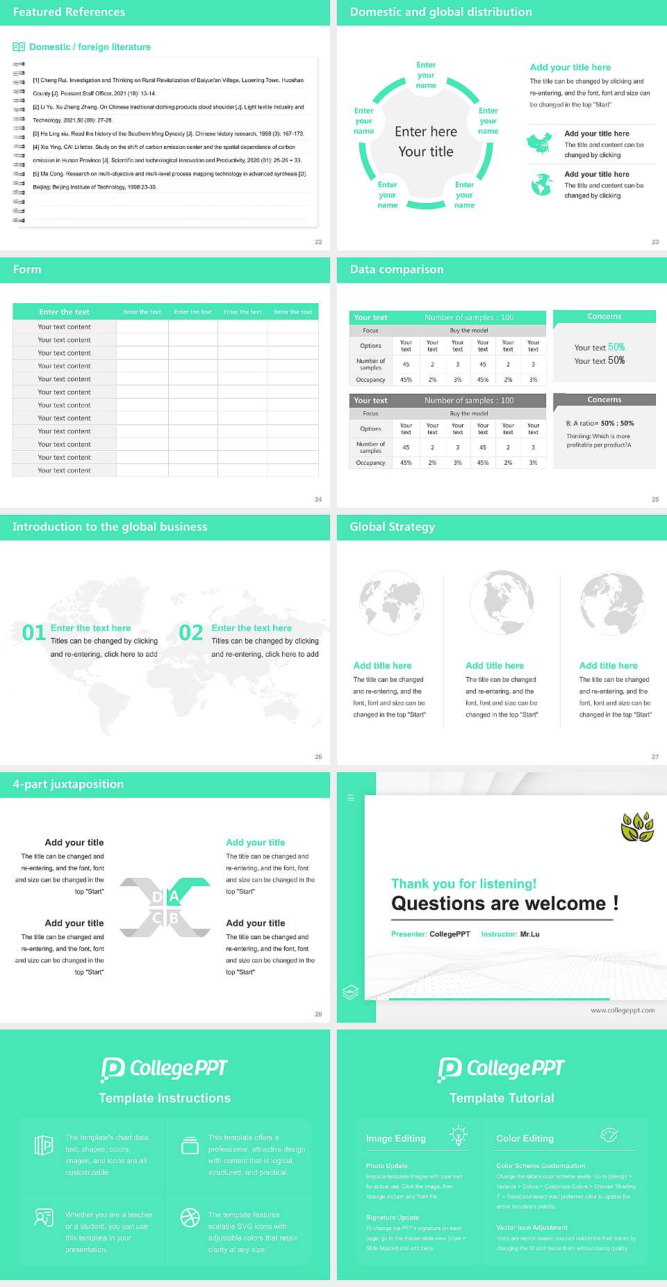 University of Cumbria Thesis Proposal/Graduation Defense PPT Template4:3 ratio PPT effect preview image4