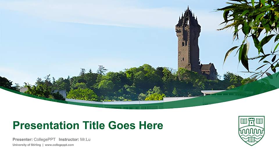 University of Stirling Course/Courseware Creation PPT Template16:9 ratio PPT effect preview image