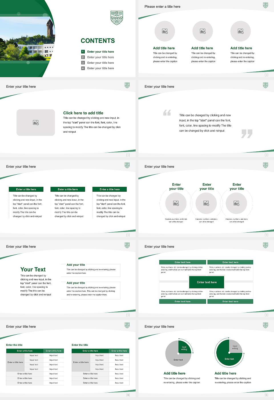 University of Stirling Course/Courseware Creation PPT Template16:9 ratio PPT effect preview image2
