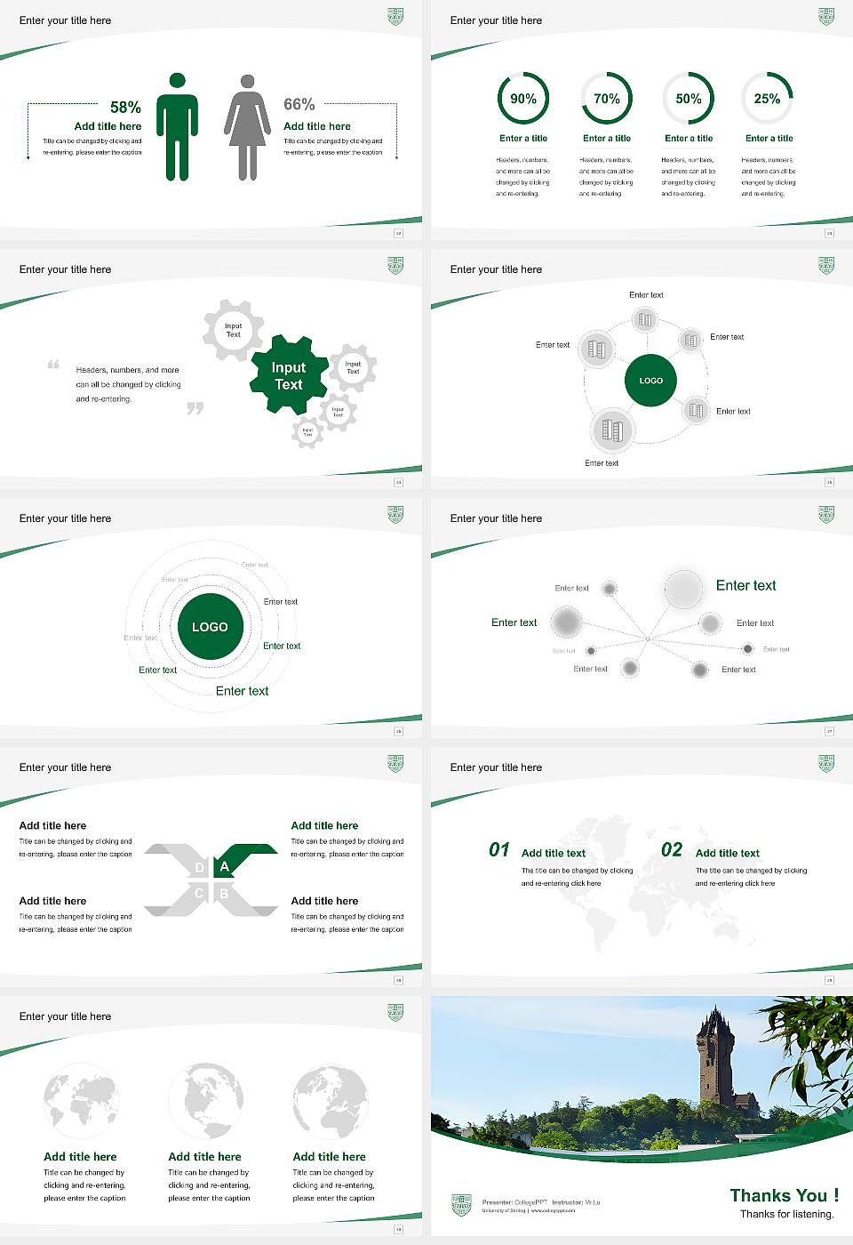 University of Stirling Course/Courseware Creation PPT Template16:9 ratio PPT effect preview image4