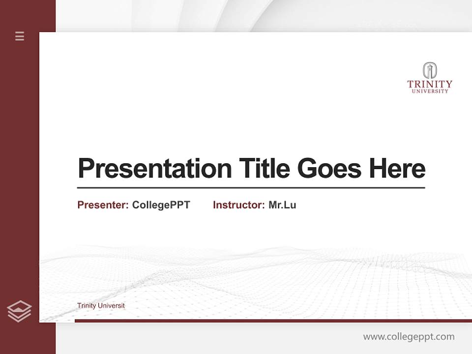Trinity Universit Thesis Proposal/Graduation Defense PPT Template4:3 ratio PPT effect preview image5