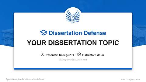 Coventry University Graduation Thesis Defense PPT Template