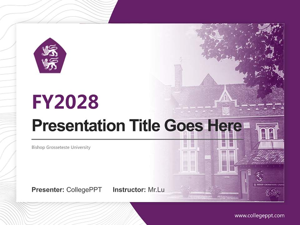 Bishop Grosseteste University Academic Presentation/Research Findings Report PPT Template4:3 ratio PPT effect preview image5