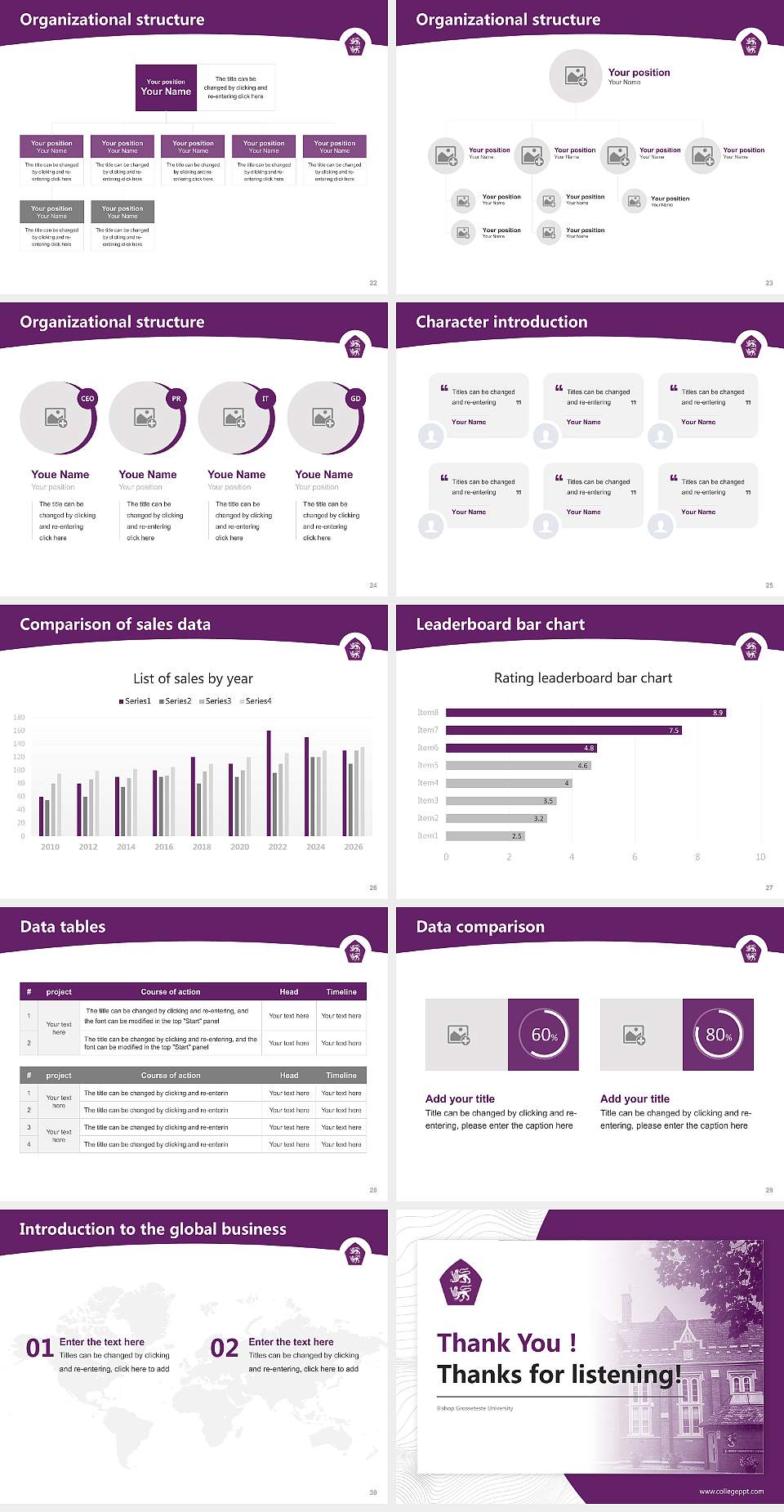 Bishop Grosseteste University Academic Presentation/Research Findings Report PPT Template4:3 ratio PPT effect preview image4