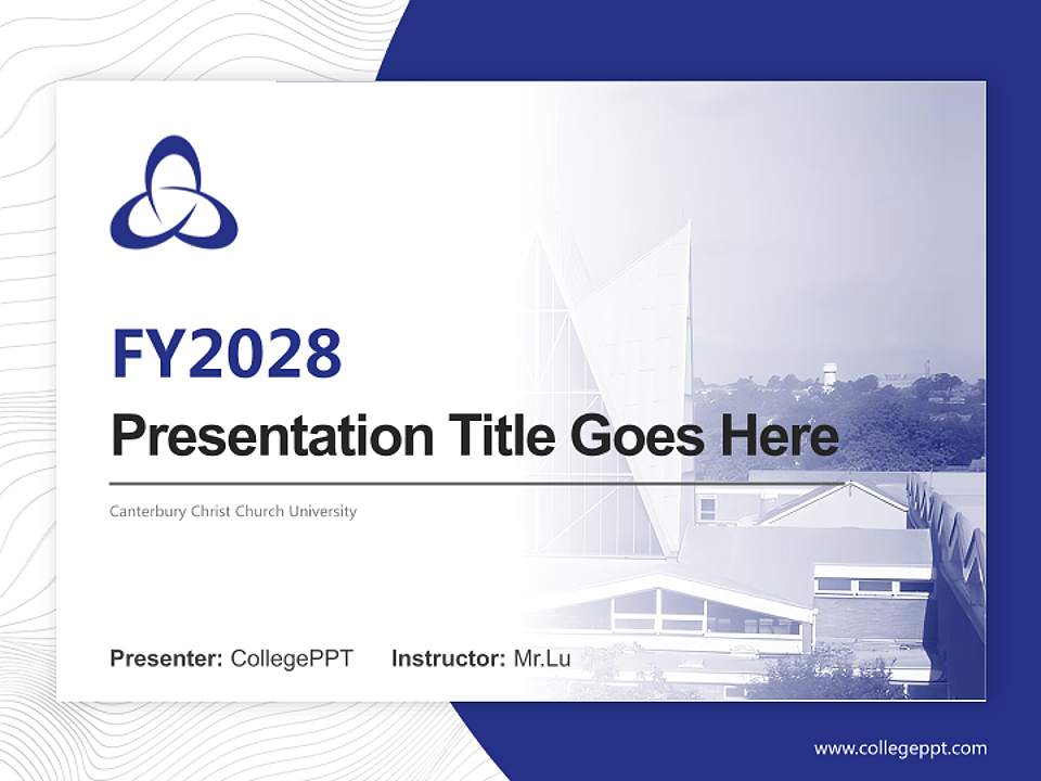 Canterbury Christ Church University Academic Presentation/Research Findings Report PPT Template4:3 ratio PPT effect preview image5