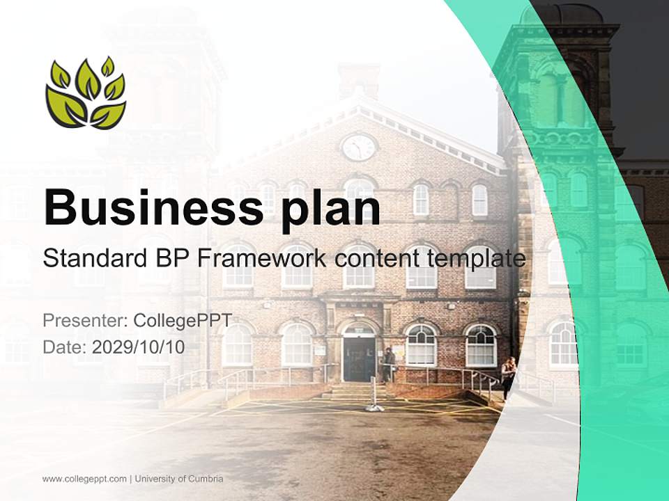 University of Cumbria Competition/Entrepreneurship Contest PPT Template4:3 ratio PPT effect preview image9