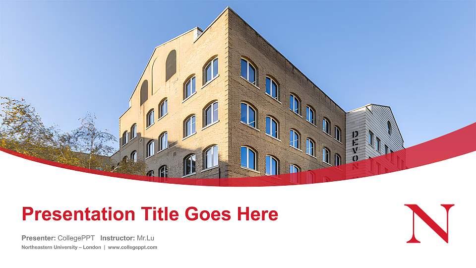 Northeastern University – London Course/Courseware Creation PPT Template16:9 ratio PPT effect preview image