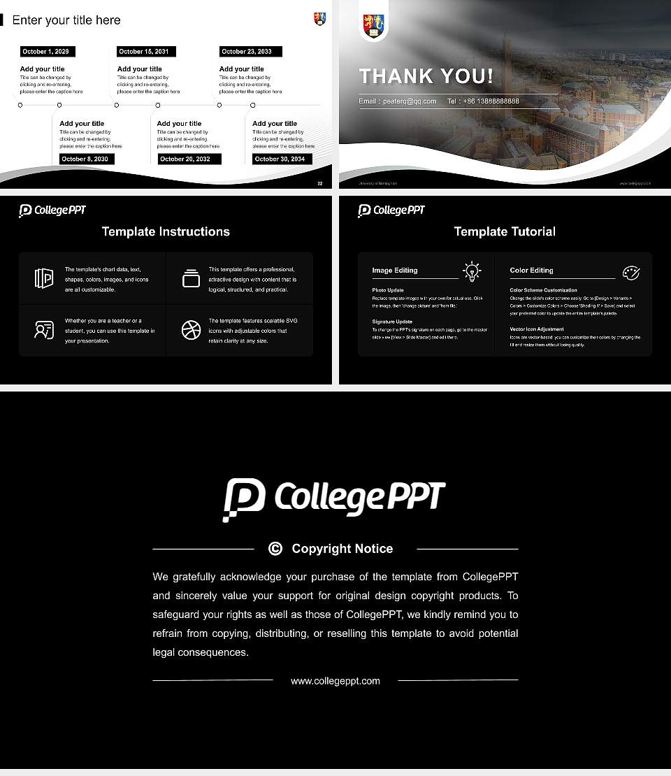 University of Birmingham Lecture Sharing and Networking Event PPT Template16:9 ratio PPT effect preview image4