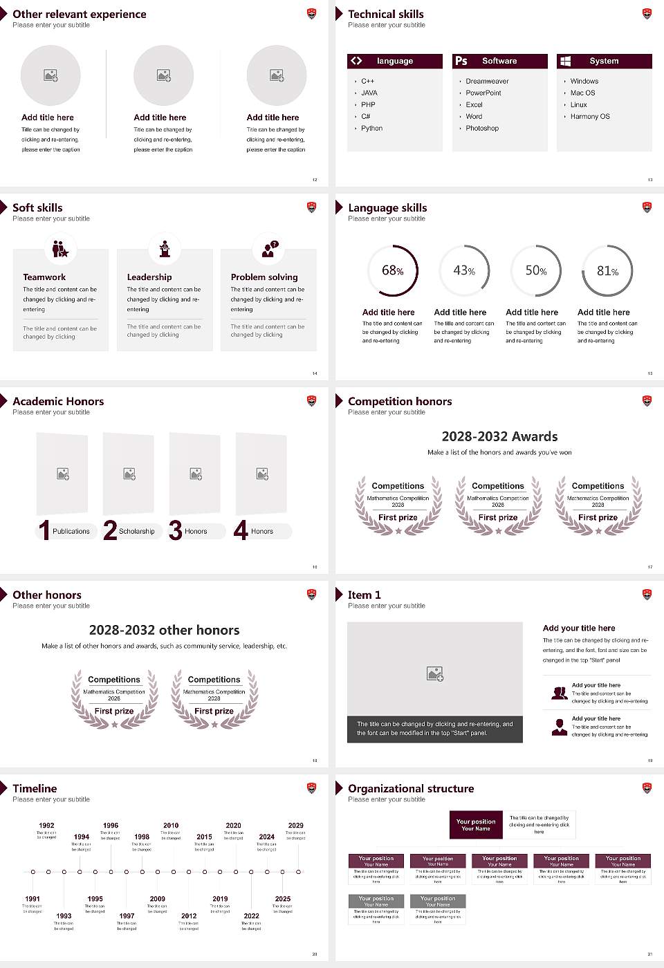 Leeds Trinity University Resume PPT Template16:9 ratio PPT effect preview image3