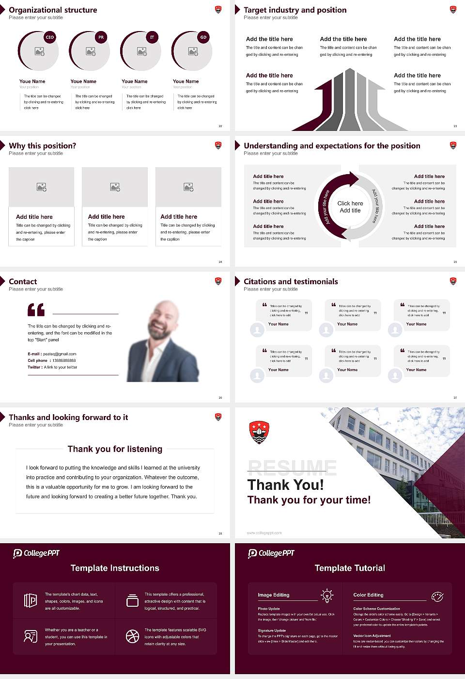 Leeds Trinity University Resume PPT Template16:9 ratio PPT effect preview image4