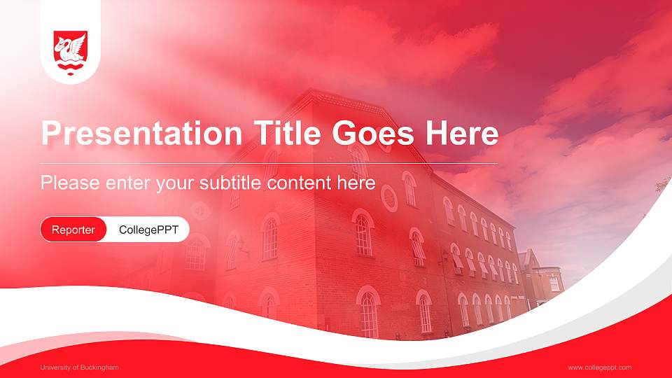 University of Buckingham Lecture Sharing and Networking Event PPT Template16:9 ratio PPT effect preview image