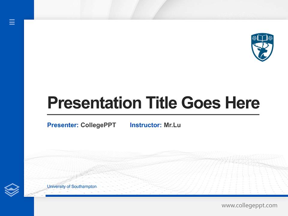 University of Southampton Thesis Proposal/Graduation Defense PPT Template4:3 ratio PPT effect preview image5