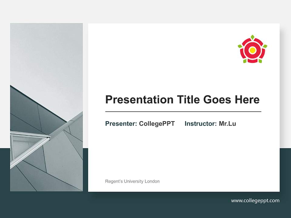 Regent’s University London General Purpose PPT Template4:3 ratio PPT effect preview image6