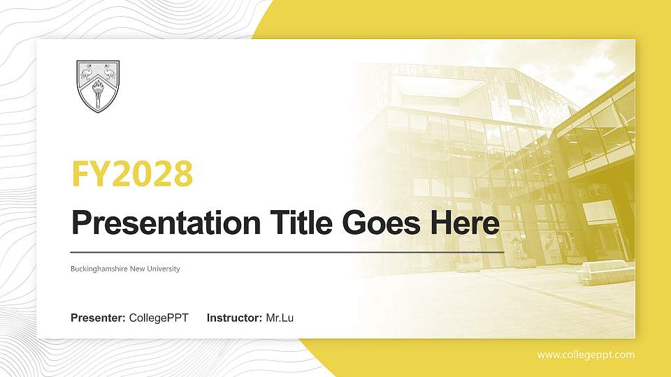 Buckinghamshire New University Academic Presentation/Research Findings Report PPT Template16:9 ratio PPT effect preview image