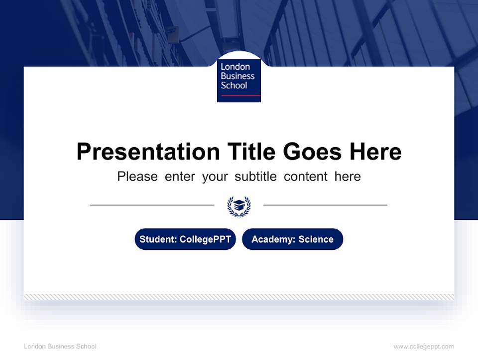 London Business School National Scholarship Defense PPT Template4:3 ratio PPT effect preview image4