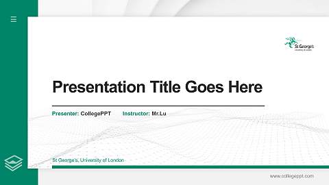 St George’s, University of London Thesis Proposal/Graduation Defense PPT Template
