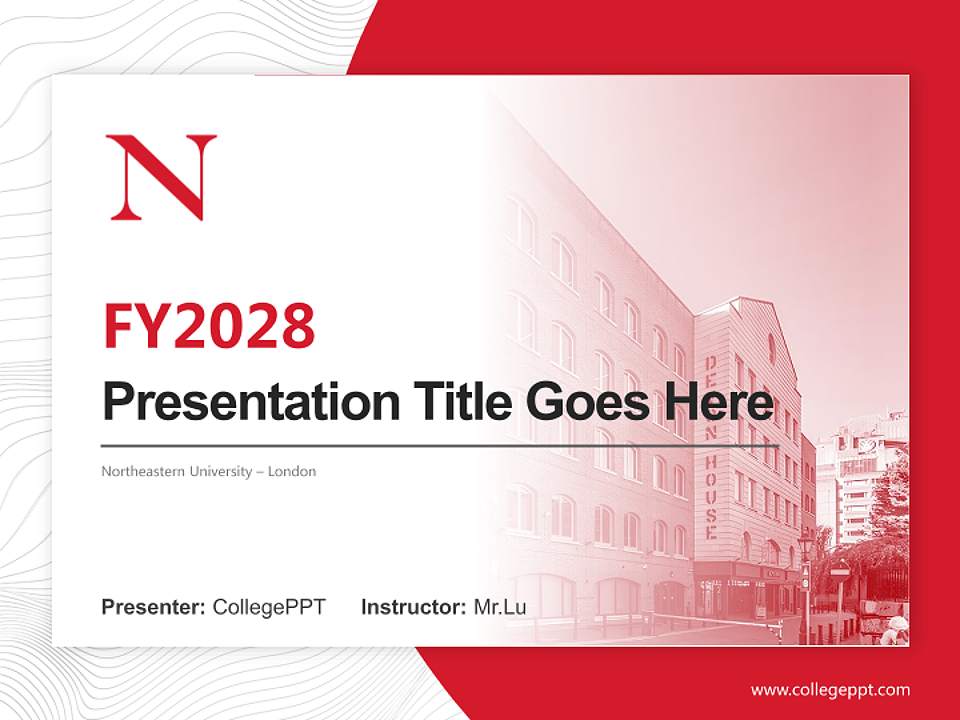 Northeastern University – London Academic Presentation/Research Findings Report PPT Template4:3 ratio PPT effect preview image5