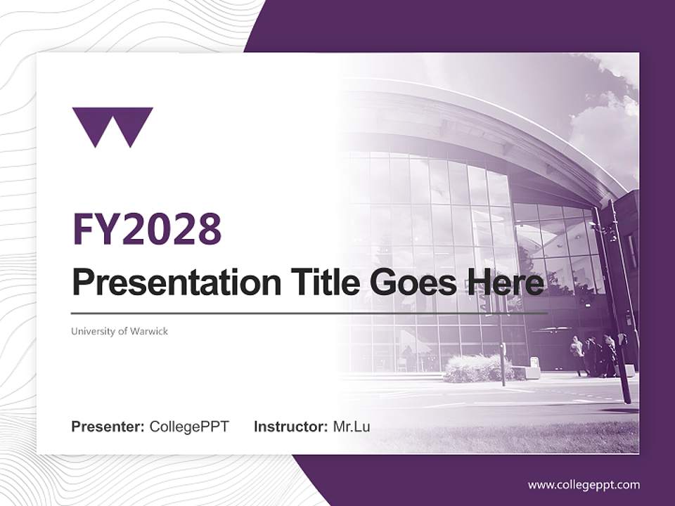 University of Warwick Academic Presentation/Research Findings Report PPT Template4:3 ratio PPT effect preview image5