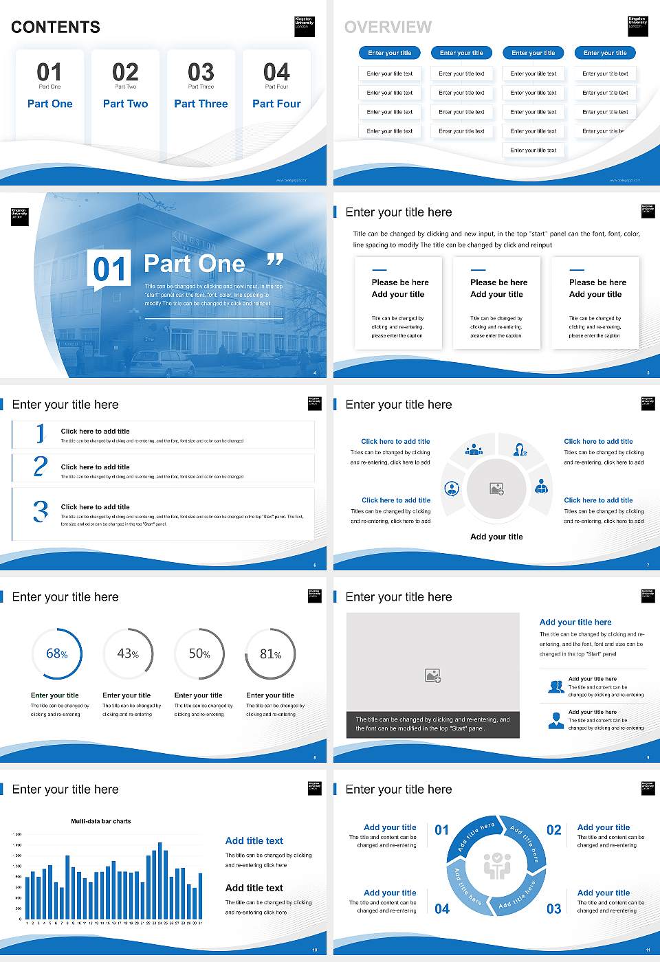 Kingston University Lecture Sharing and Networking Event PPT Template16:9 ratio PPT effect preview image2