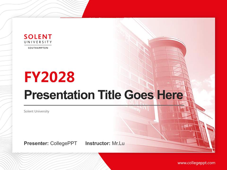 Solent University Academic Presentation/Research Findings Report PPT Template4:3 ratio PPT effect preview image5