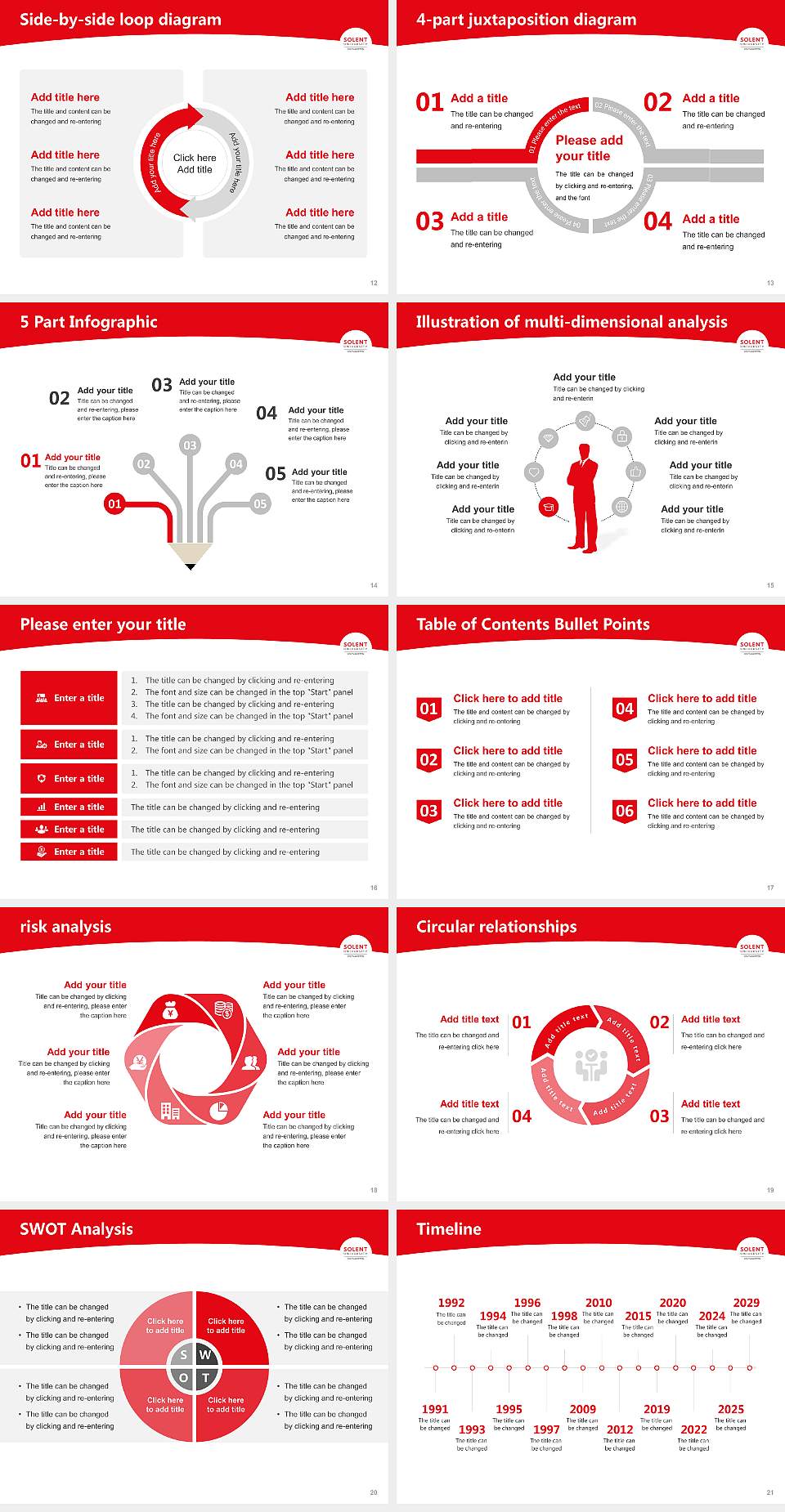 Solent University Academic Presentation/Research Findings Report PPT Template4:3 ratio PPT effect preview image3