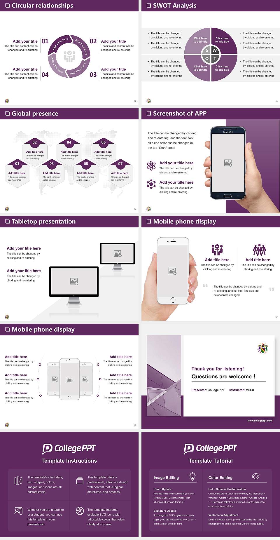 Edge Hill University General Purpose PPT Template4:3 ratio PPT effect preview image5