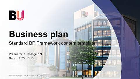 Bournemouth University Competition/Entrepreneurship Contest PPT Template