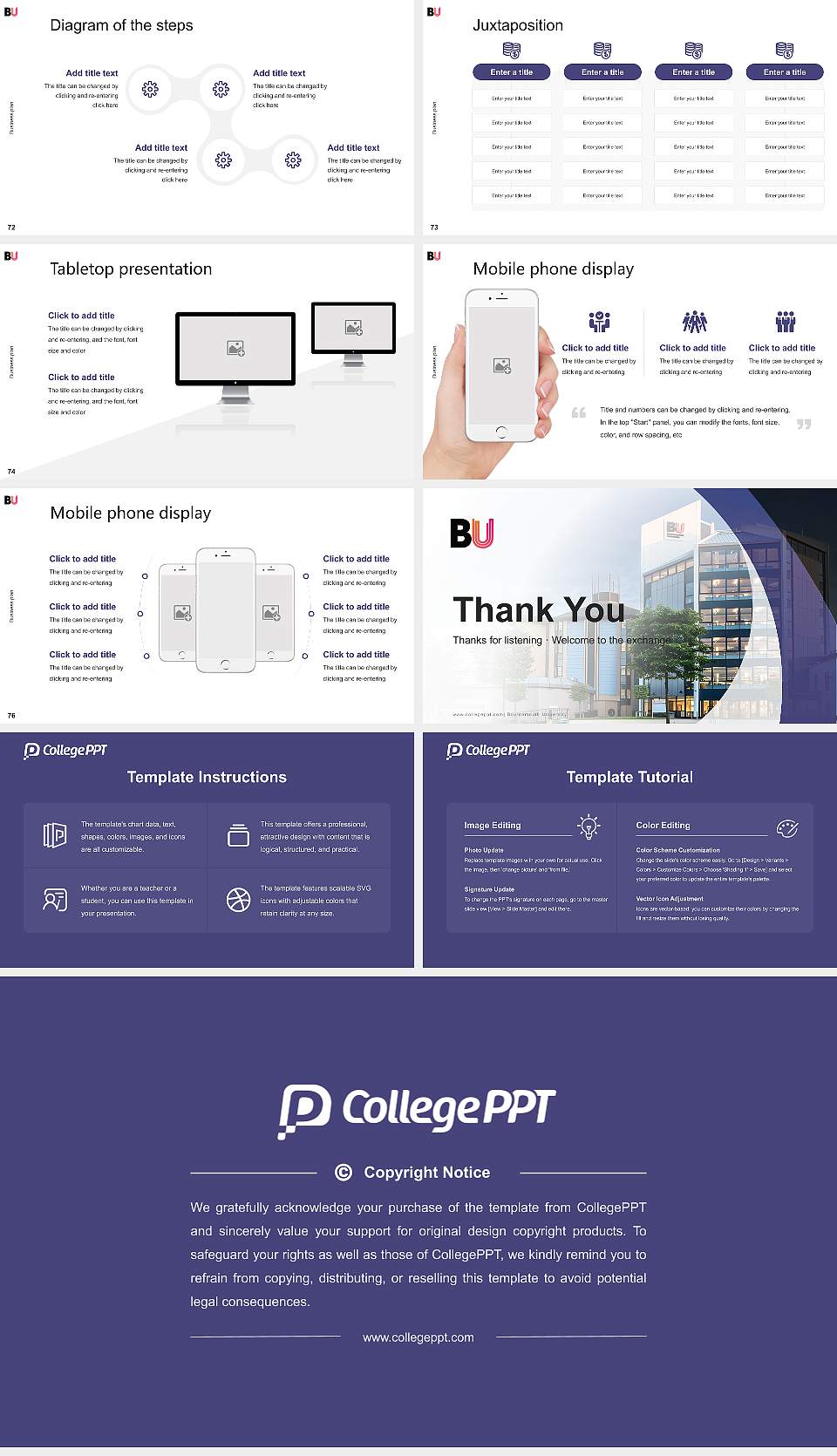 Bournemouth University Competition/Entrepreneurship Contest PPT Template16:9 ratio PPT effect preview image9