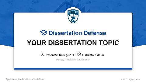 University of Southampton Graduation Thesis Defense PPT Template