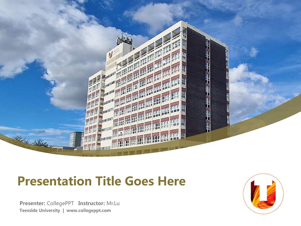 Teesside University Course/Courseware Creation PPT Template4:3 ratio PPT effect preview image5