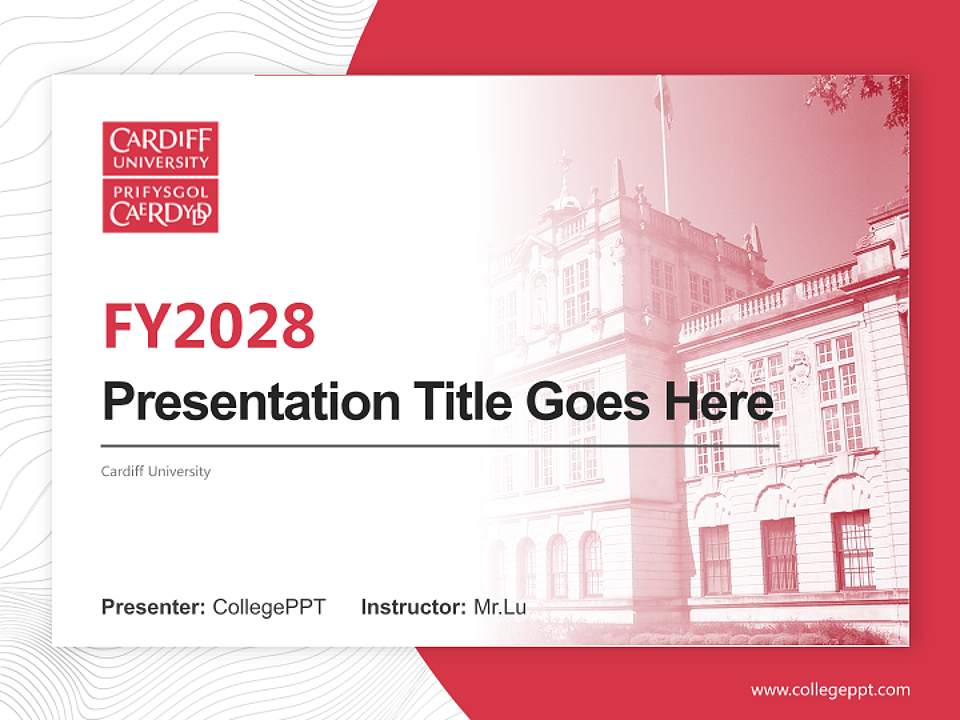 Cardiff University Academic Presentation/Research Findings Report PPT Template4:3 ratio PPT effect preview image5