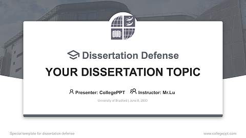 University of Bradford Graduation Thesis Defense PPT Template