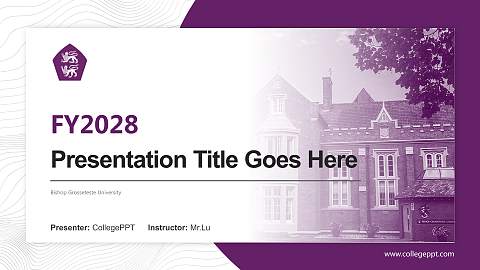 Bishop Grosseteste University Academic Presentation/Research Findings Report PPT Template