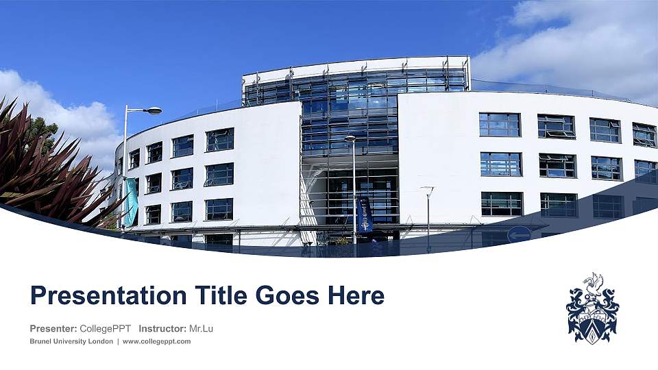 Brunel University London Course/Courseware Creation PPT Template16:9 ratio PPT effect preview image