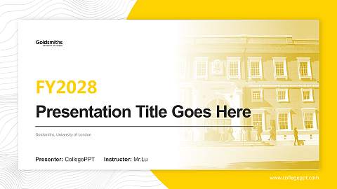 Goldsmiths, University of London Academic Presentation/Research Findings Report PPT Template