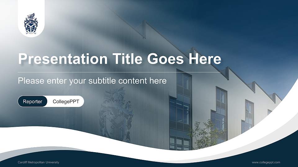 Cardiff Metropolitan University Lecture Sharing and Networking Event PPT Template16:9 ratio PPT effect preview image